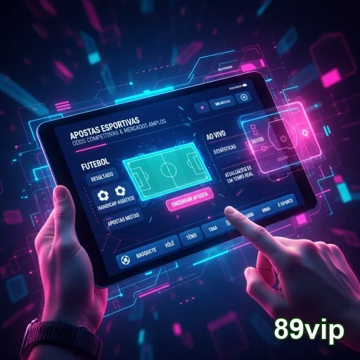 Acesso rápido ao cassino 89vip em tablet com apostas esportivas.