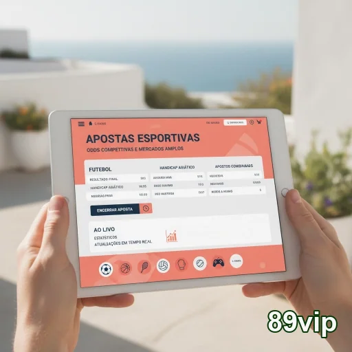 Interface do aplicativo 89vip mostrando apostas esportivas.