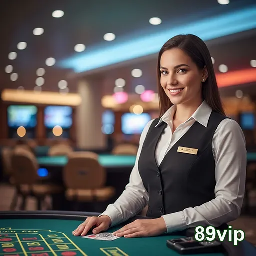 Atendente do 89vip oferece suporte VIP em cassino online.