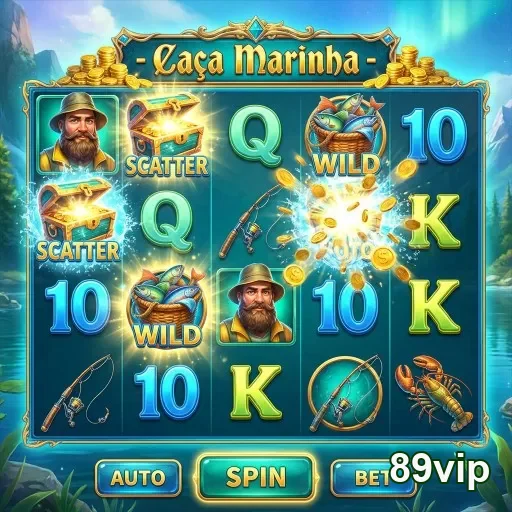 A interface do slot 'Caça Marinha' no 89vip é colorida.