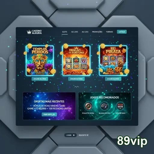 Interface de registro do 89vip com serviços VIP visíveis.