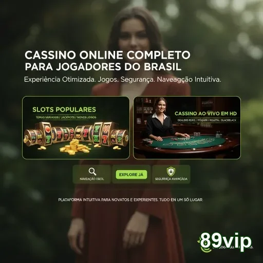 Interface do aplicativo 89vip com jogos de cassino para mobile.