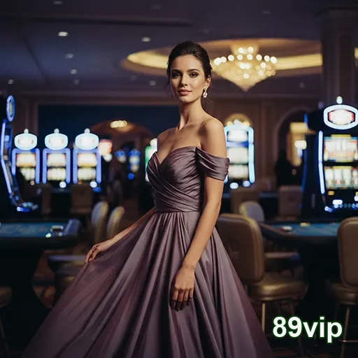 Imagem de mulher em vestido elegante no cassino 89vip.