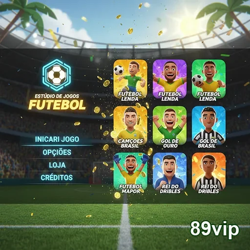 Tela do jogo de slots de futebol da 89vip com opções variadas.