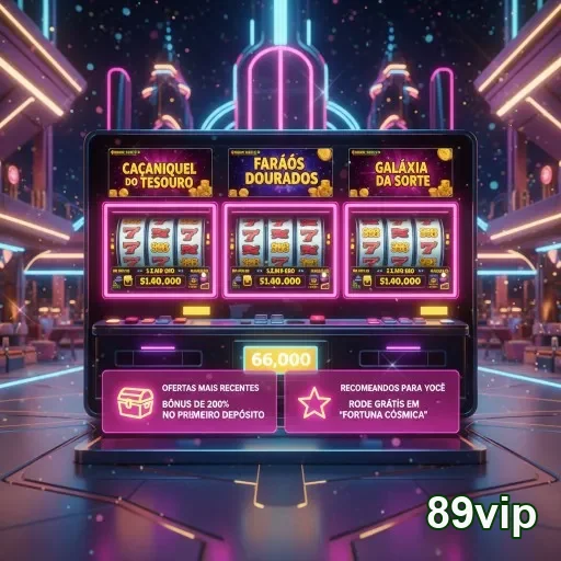 Interface de caça-níqueis na 89vip com jogos vibrantes.