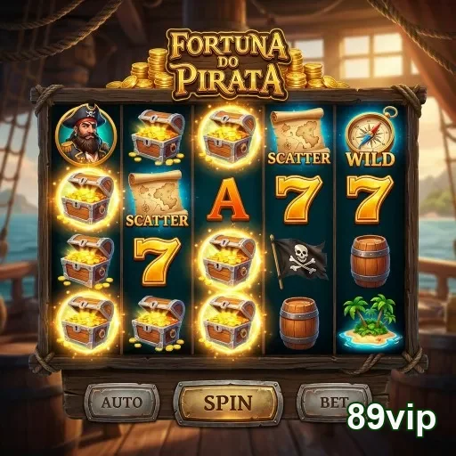 Interface do jogo 'Fortuna do Pirata' na 89vip.