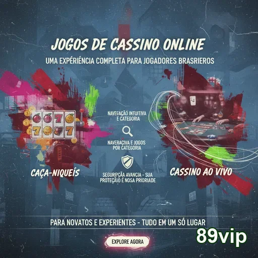 Interface de jogos de cassino online da 89vip, destacando caça-níqueis.
