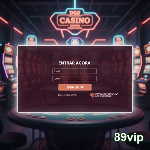 Tela de login do 89vip com opções de acesso rápido.