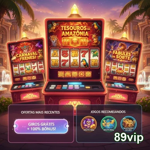 Máquinas de slot do 89vip com jogos e bônus destacados.