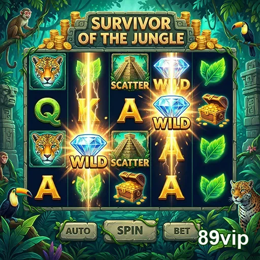 Imagem de caça-níqueis 'Survivor of the Jungle' na 89vip.