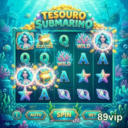Imagem de slot 'Tesouro Submarino' do site 89vip